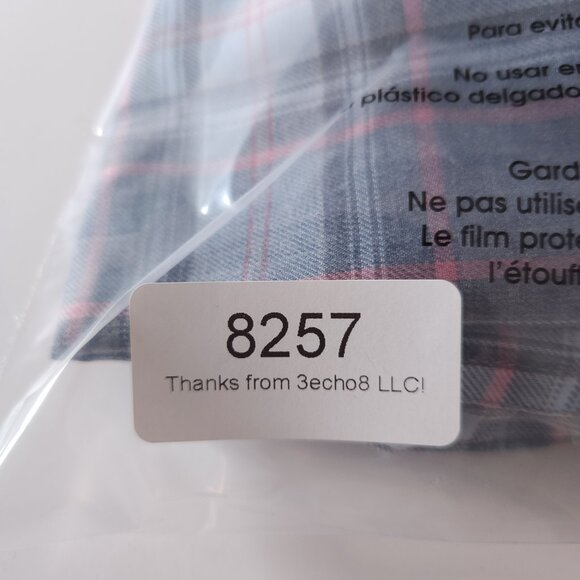 Flag & Anthem Westley Button Shirt Mens 4XLB Plaid Soft Blue Coral Vintage Fit - Picture 12 of 12